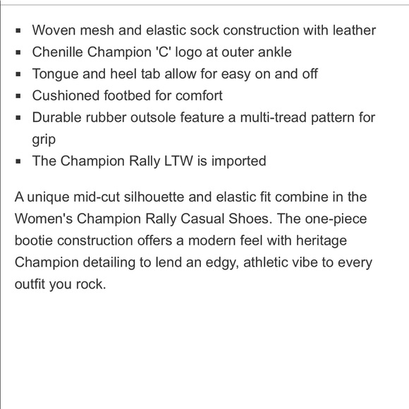 NWT Champion Women’s Rally LTW Pull On Shoe - Picture 7 of 7